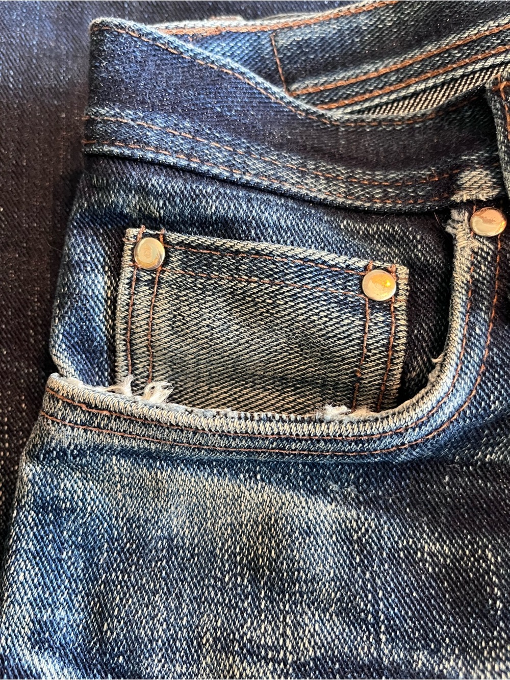Men's The Unbranded Brand UB321 21 oz Straight Selvedge Raw Denim Jeans 36 - Picture 7 of 9